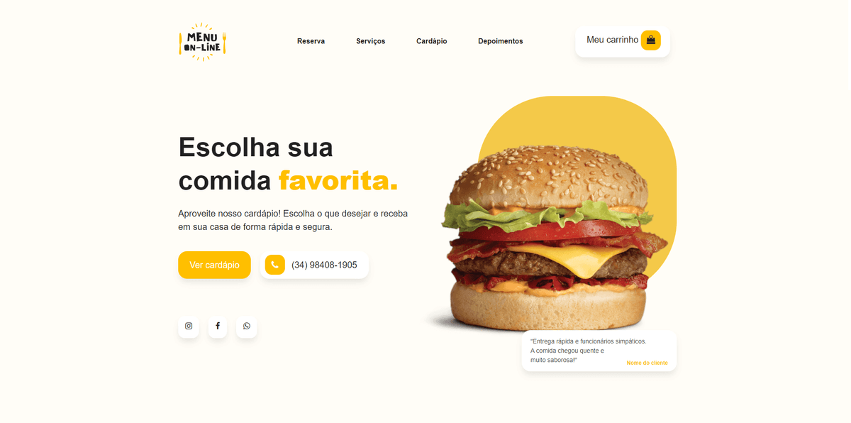 Cardápio Online
